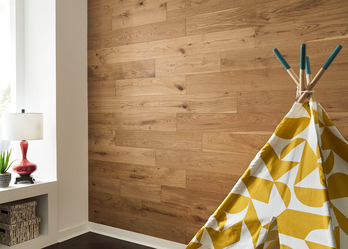 3/8 in. Blue Ridge Oak Distressed Prefinished Engineered Hardwood Flooring 6.38 in. Wide