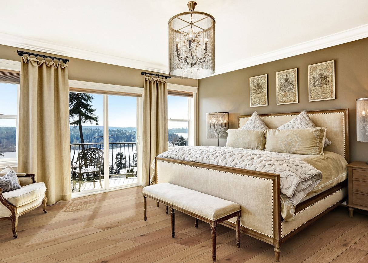 3/8 in. Blue Ridge Oak Distressed Prefinished Engineered Hardwood Flooring 6.38 in. Wide