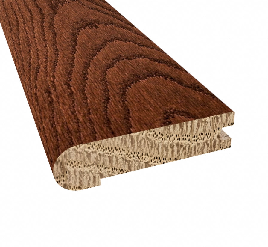 Prefinished Saddle Oak 3/4 in. Thick x 3.13 in. Wide x 6.5 ft. Length Stair Nose