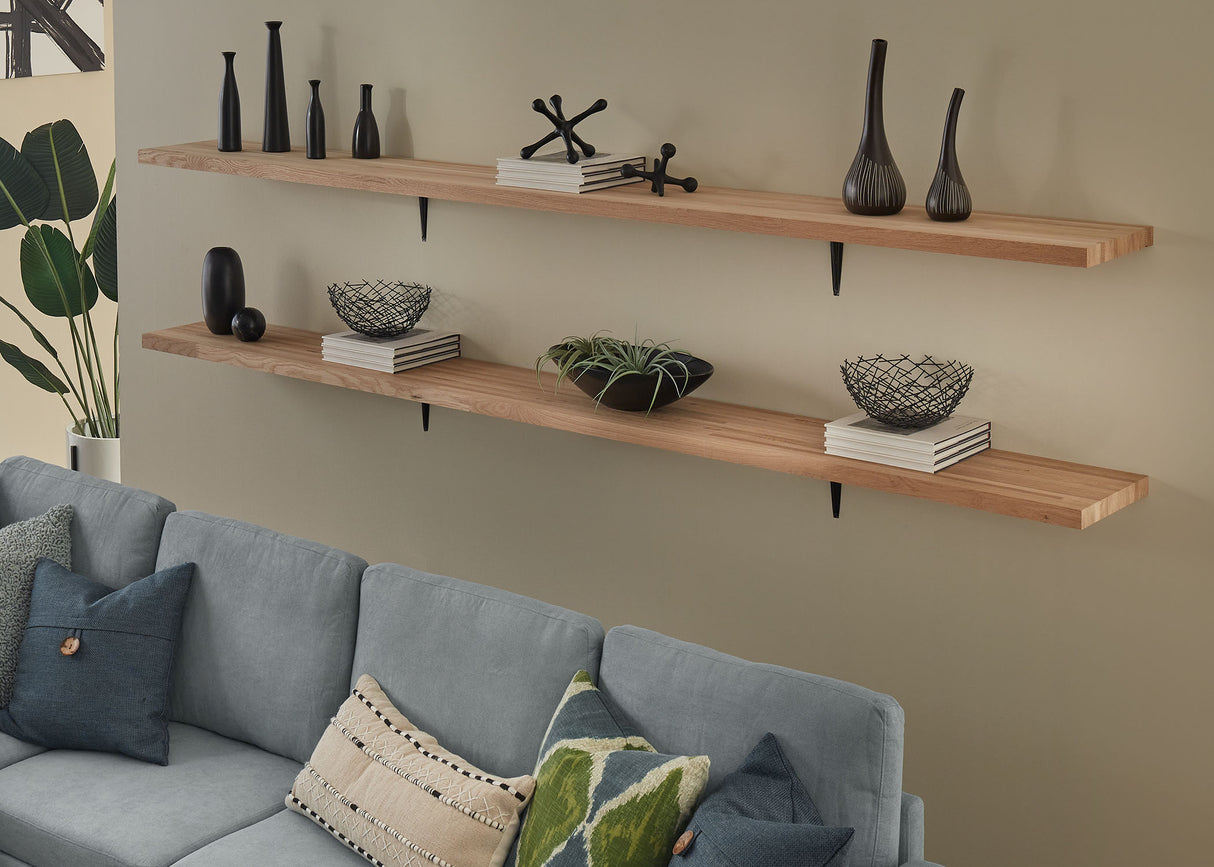 Unf. Signature White Oak 12 ft. L x 25 in. W x 1-1/2  in. Thick Solid Butcher Block Countertop