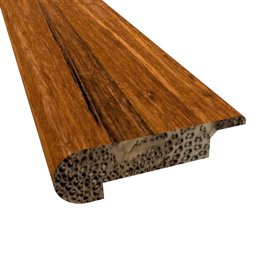 Prefinished Quick Click Distressed Raleigh Bamboo 3/8in. T x 3.25in. W x 72in. L Overlap Stair Nose