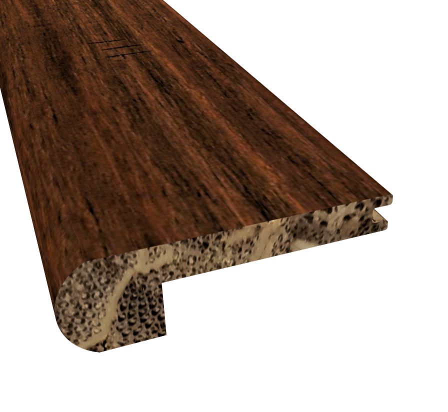 Prefinished Quick Click Distressed Bismark Bamboo 3/8 in. T x 3.25 in. W x 72 in. L Flush Stair Nose