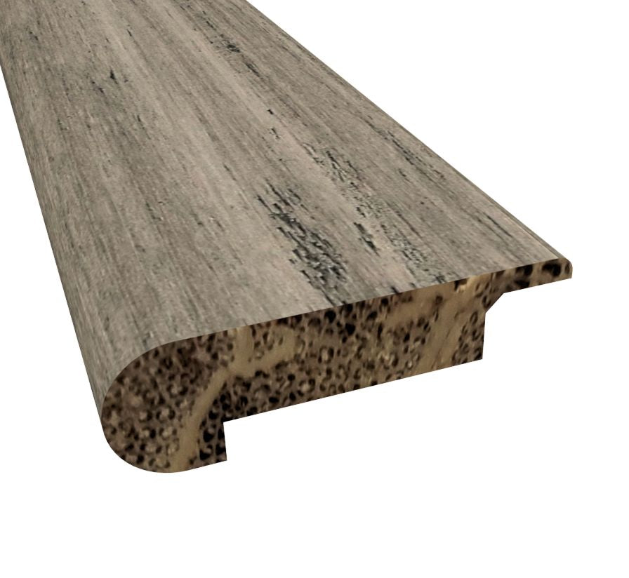 Prefinished Quick Click Distressed Cordova Bamboo 3/8in. T x 3.25in. W x 72in. L Overlap Stair Nose