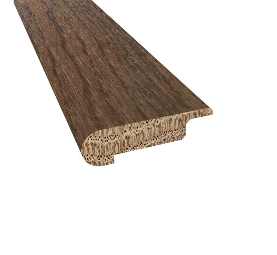 Prefinished Palisade Oak 3/8 in. Thick x 2.75 in. Wide x 6.5 ft. Length Overlap Stair Nose