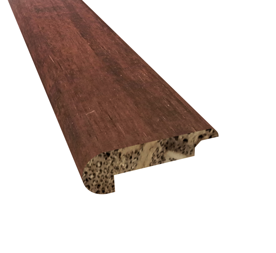 Prefinished Cabernet Bamboo 6mm Thick x 2.19 in. Wide x 72 in. Length Overlap Stair Nose