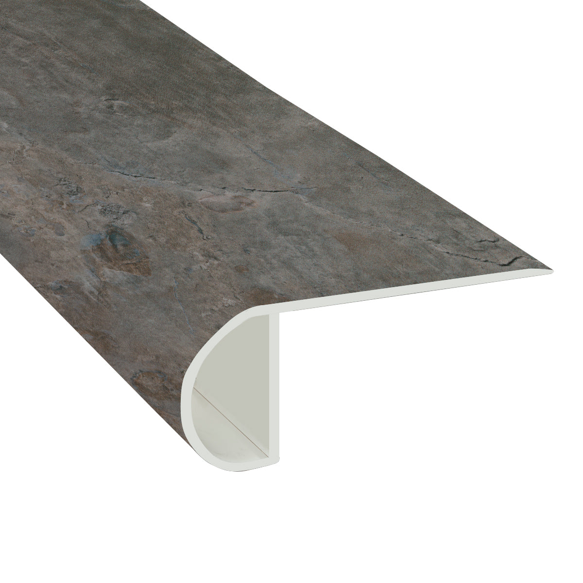 Midnight Blue Slate Waterproof Vinyl 1in. Thick x 2.23in. Wide x 7.5ft Length Low Profile Stair Nose