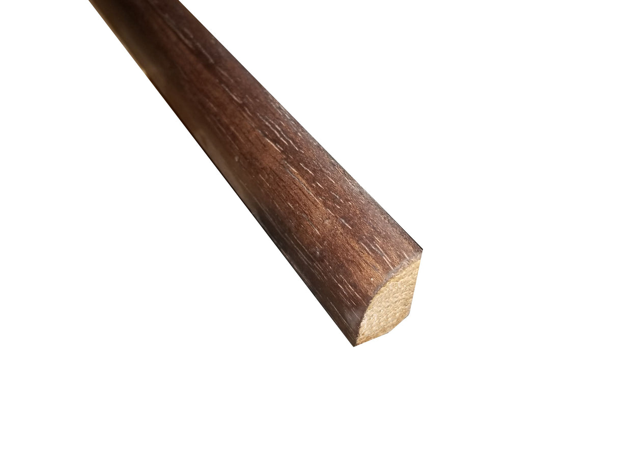 Prefinished Espresso Brazilian Oak 3/4 in. Tall x 0.5 in. Wide x 6.5 ft. Length Shoe Molding