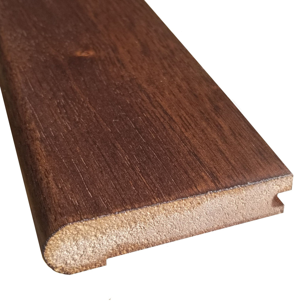 Prefinished Espresso Brazilian Oak 3/4 in. Thick x 3.13 in. Wide x 6.5 ft. Length Stair Nose