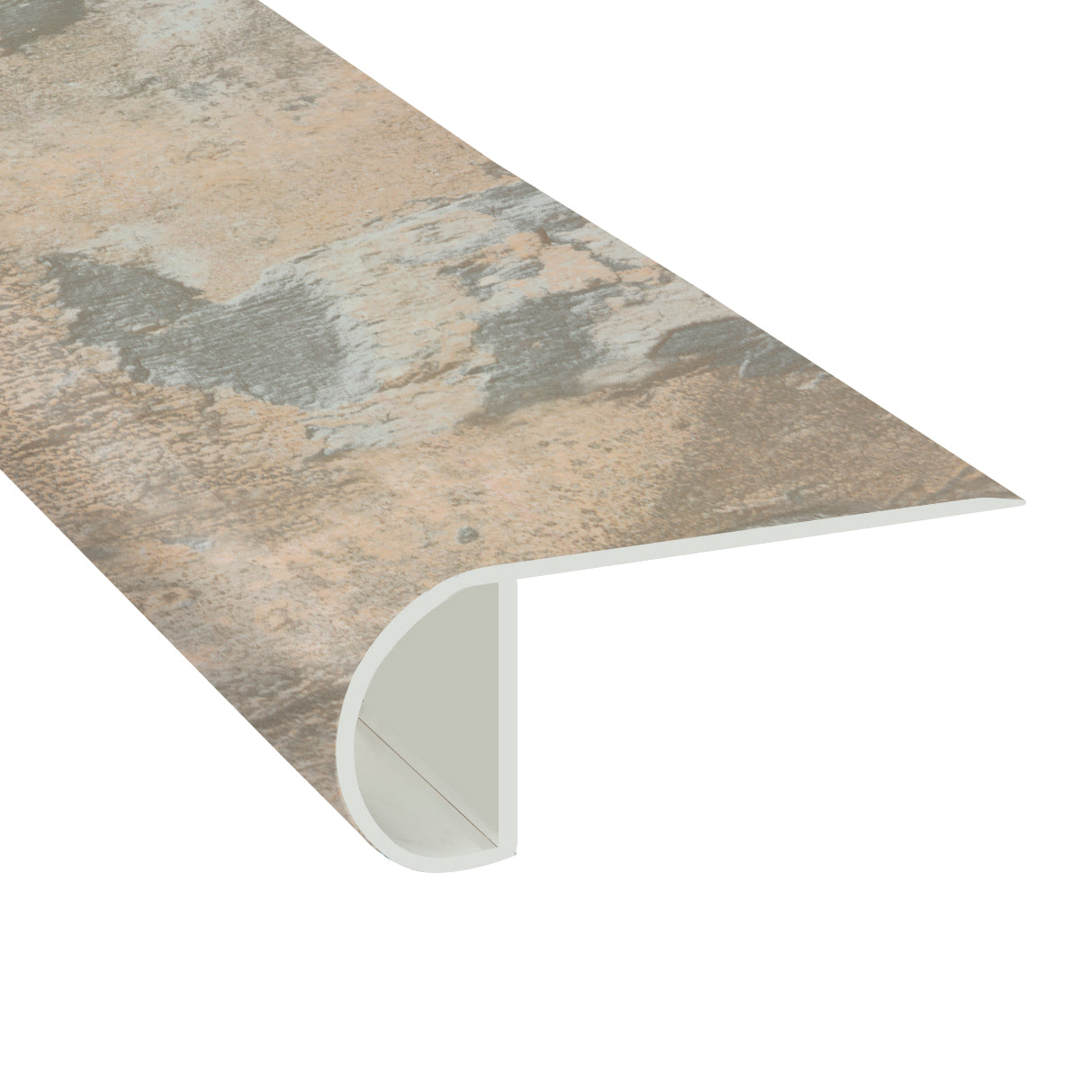 Pewter Travertine Waterproof Vinyl 1in. Thick x 2.23in. Wide x 7.5 ft. Length Low Profile Stair Nose