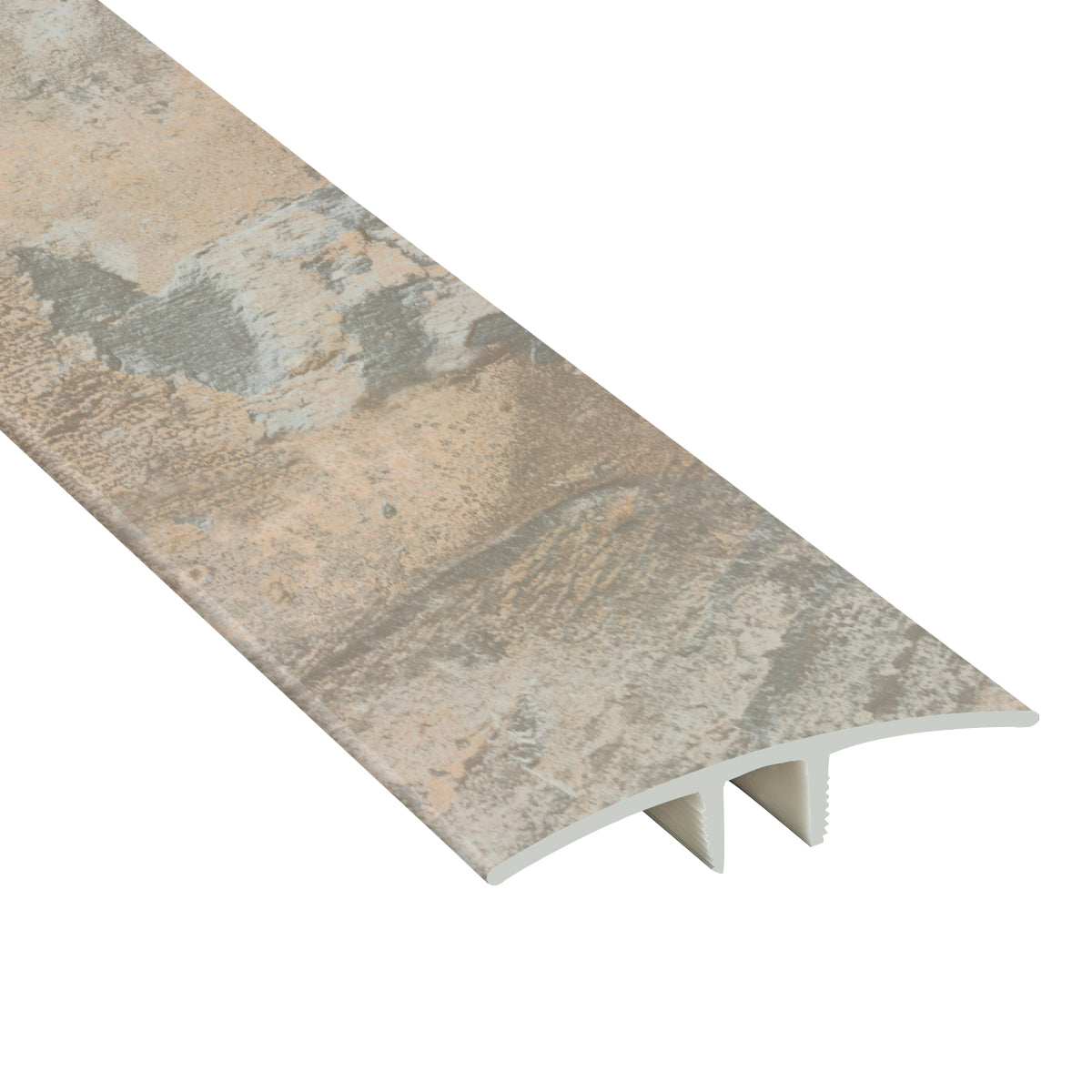 Pewter Travertine Vinyl Waterproof 1.75 in wide x 7.5 ft Length T-Molding