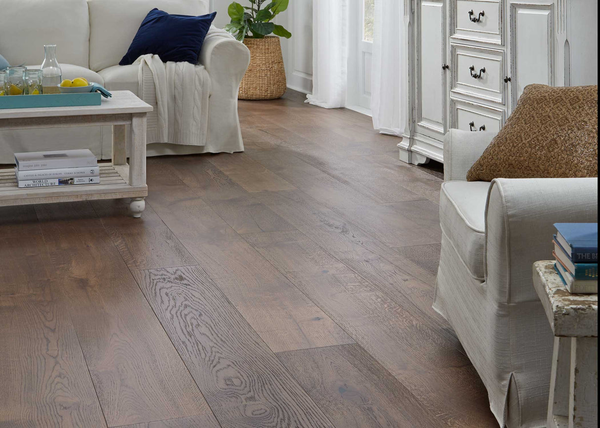 5/8 in. Rockaway Beach White Oak Distressed Prefinished Engineered Hardwood Flooring 9.5 in. Wide