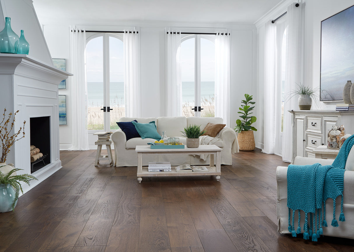 5/8 in. Rockaway Beach White Oak Distressed Prefinished Engineered Hardwood Flooring 9.5 in. Wide