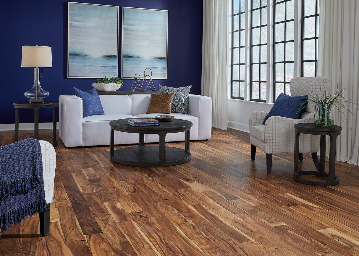 7/16 in. Tobacco Road Acacia Distressed Quick Click Prefinished Engineered Hardwood Flooring 4.72 in. Wide