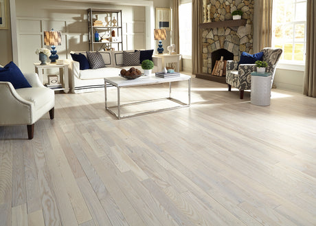 3/4 in. Matte Carriage House White Ash Prefinished Solid Hardwood Flooring 3.25 in. Wide