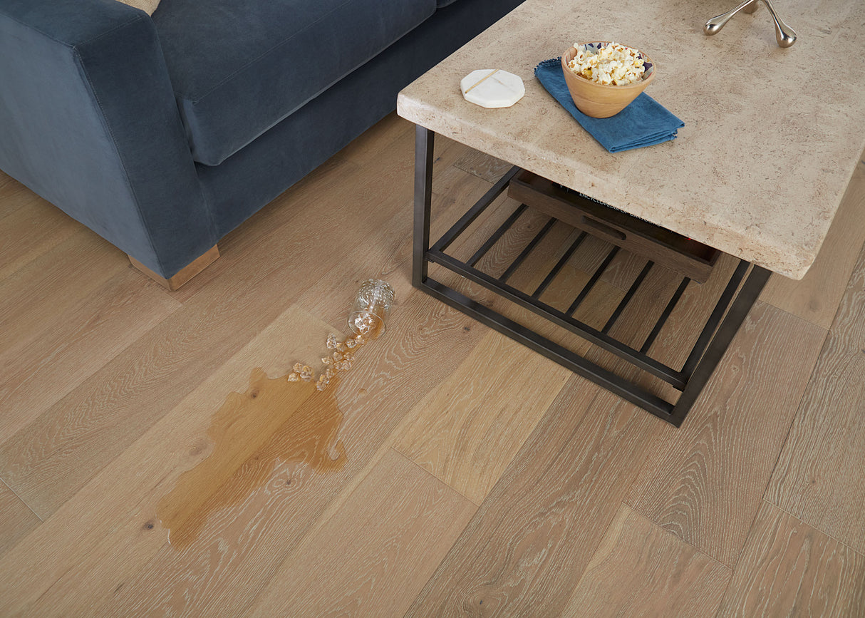 Prefinished Engineered Hardwood Rhine River White Oak 7mmx7.48w/Pad - Stack Out - 340.72 Sq. Ft.