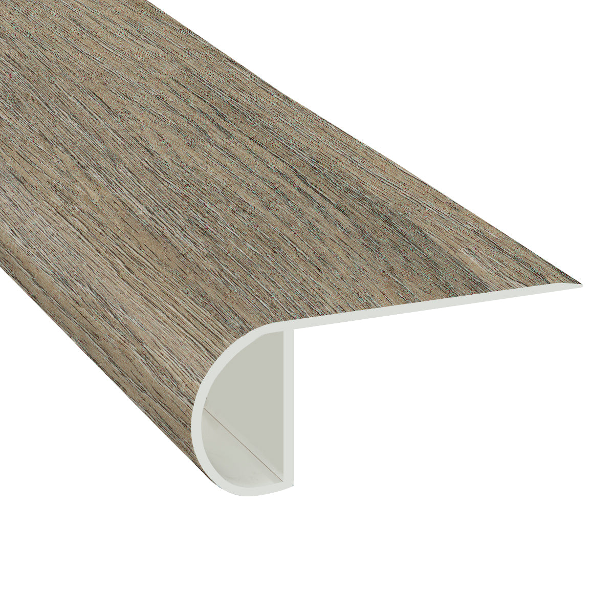 Glacier Bay Oak Waterproof Vinyl 1 in. Thick x 2.23 in. Wide x 7.5 ft. Length Low Profile Stair Nose