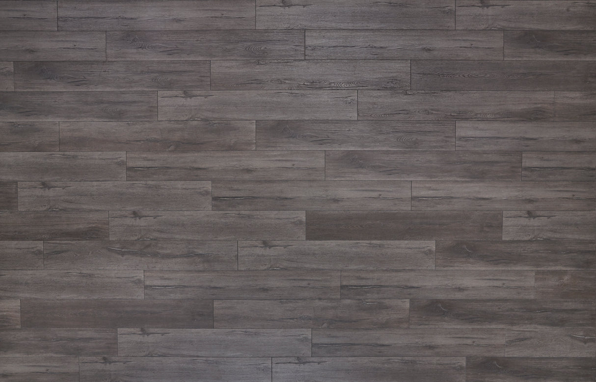 9mm w/pad Foggy Bottom Oak Water Resistant Hybrid Resilient Flooring 7.56 in. Wide x 50.63 in. Long