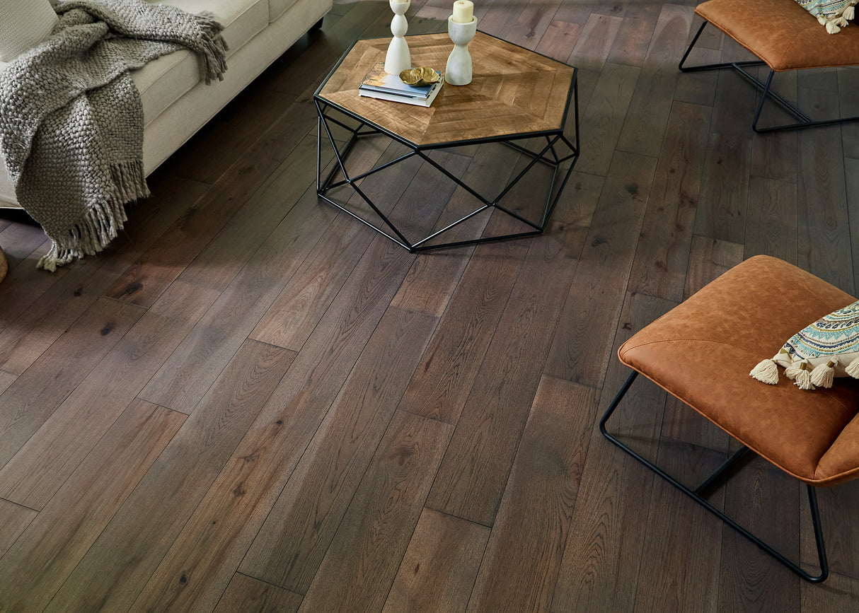 7/16 in. Bristol Tavern Hickory Distressed Engineered Hardwood Flooring 7.4 in. Wide