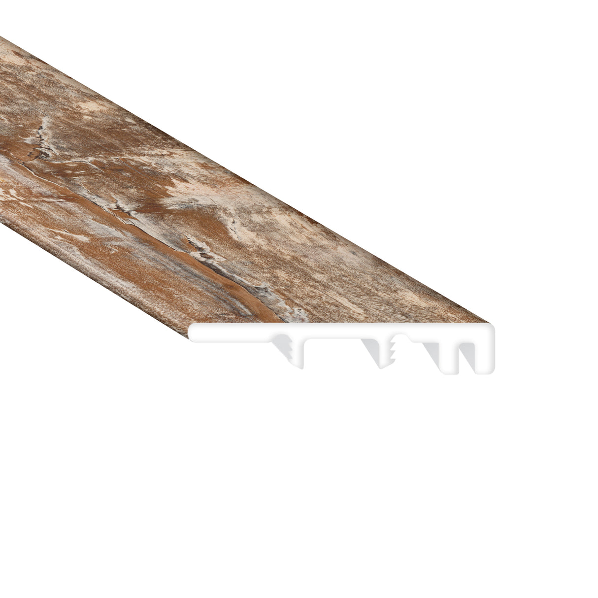 Tuscan Range Maple Waterproof Hybrid Resilient 1.5 in. Wide x 7.5 ft. Length End Cap