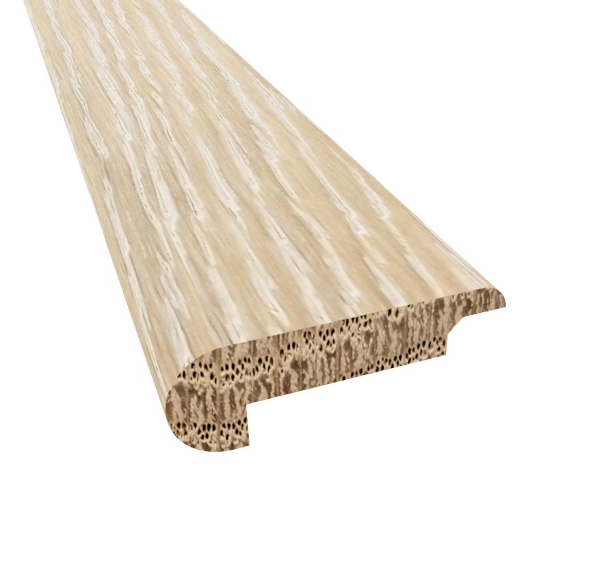 Prefinished Rhine River White Oak 7mm x 2.19 in. Wide x 6.5 ft. Length Overlap Stair Nose