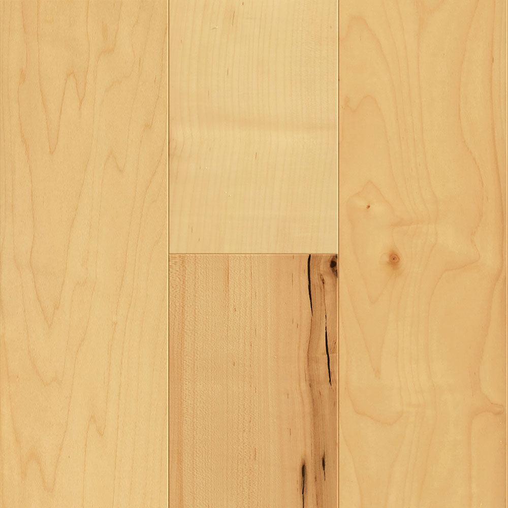 3/8 in. Natural Maple Quick Click Prefinished Engineered Hardwood Flooring 5 in. Wide