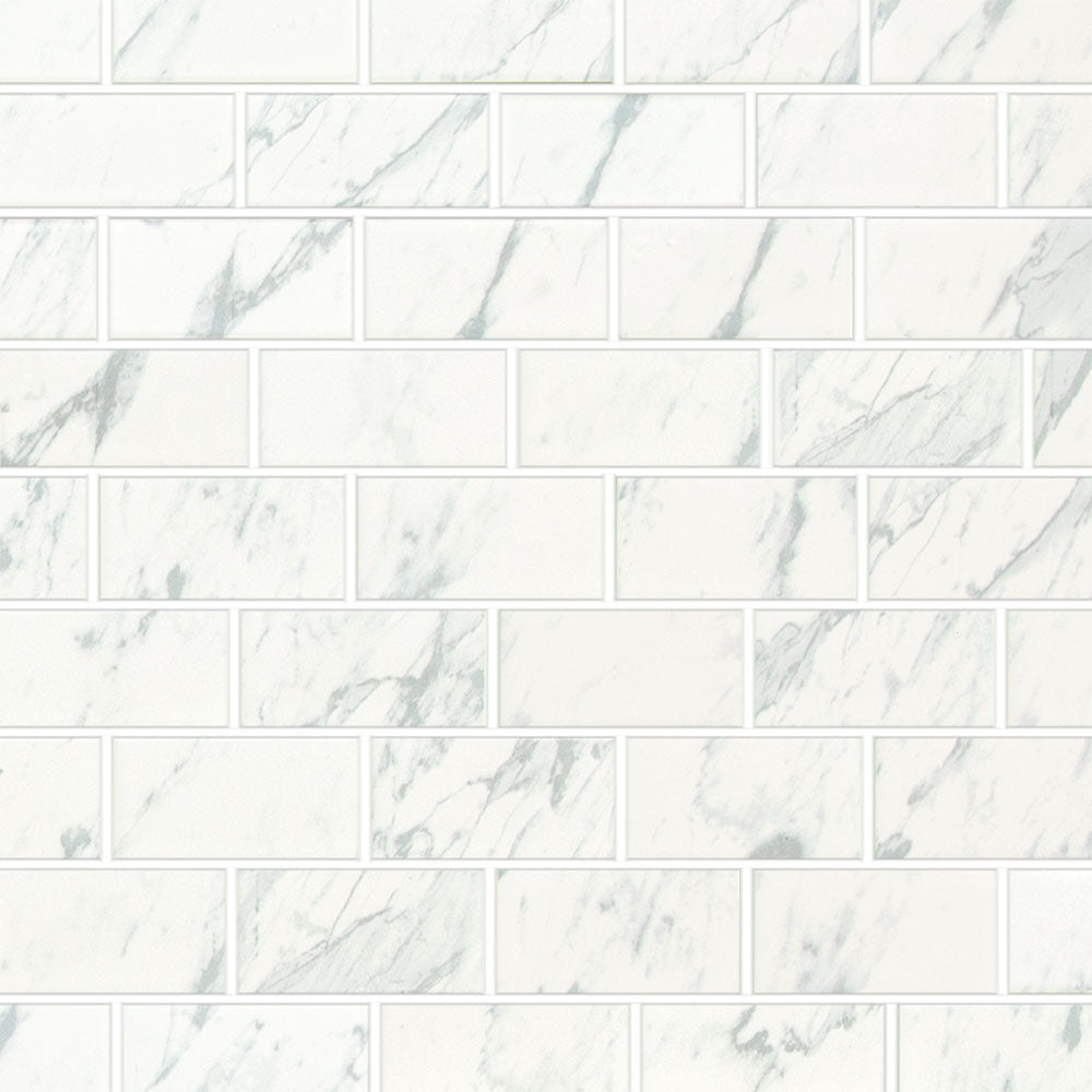 2" x 4" Carrara Mosaic Porcelain Tile- Stack Out - 480 Sq. Ft.