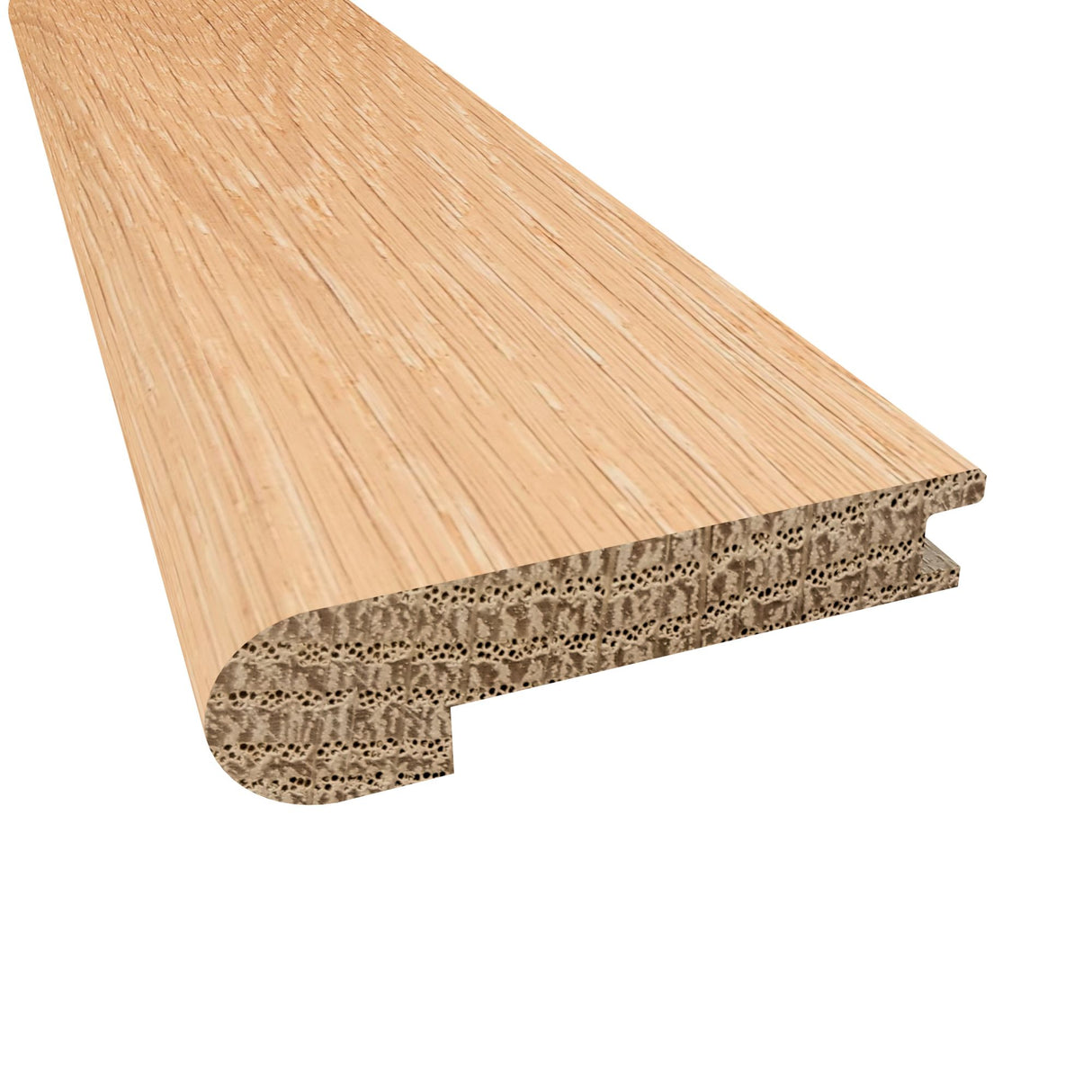 Prefinished Pearlescent White Oak Wire Brushed 1/2 in. T x 2.75 in. W x 6.5 ft. L Stair Nose