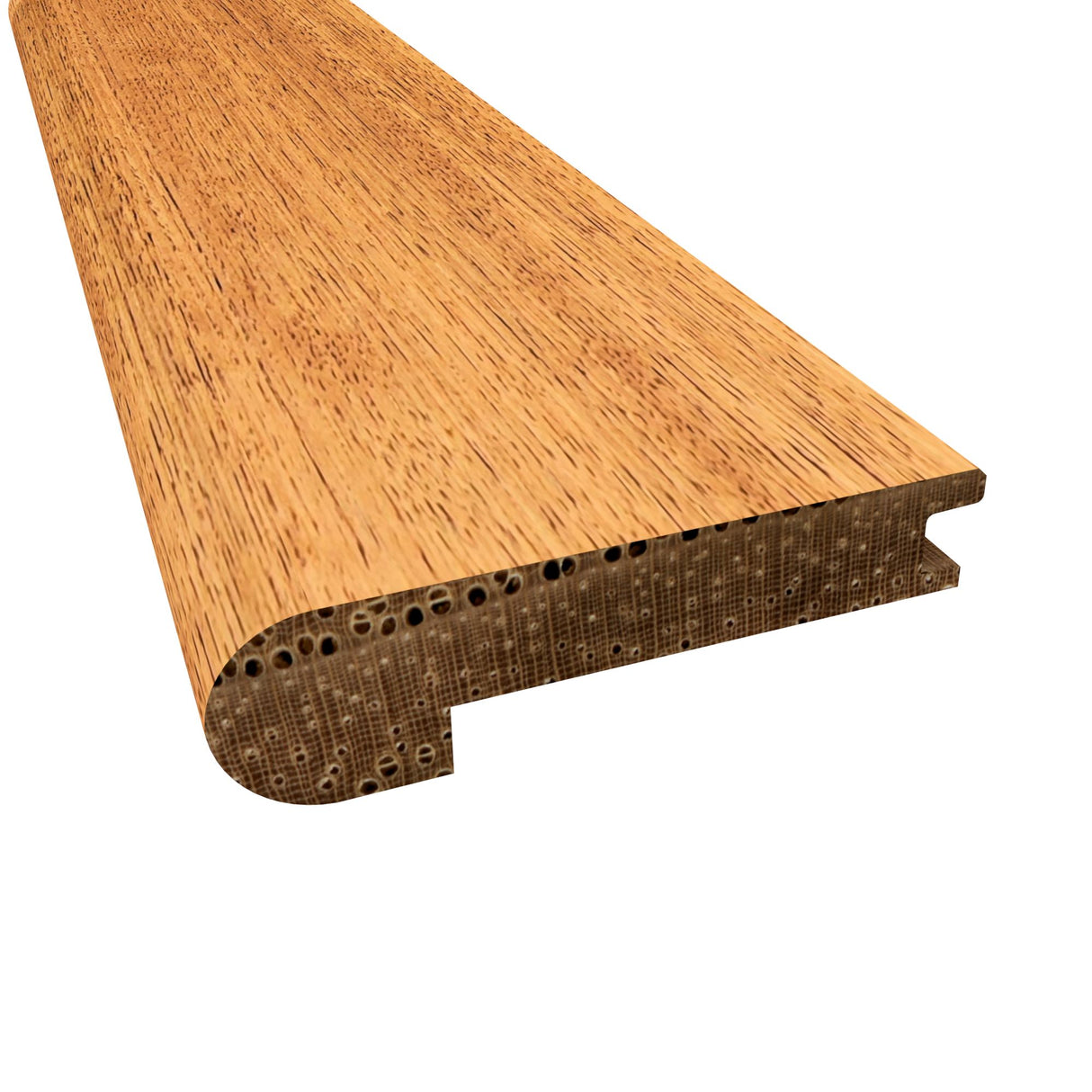 Prefinished Sugar Mill Hickory Distressed 1/2 in. Thick x 2.75 in. Wide x 6.5 ft. Length Stair Nose