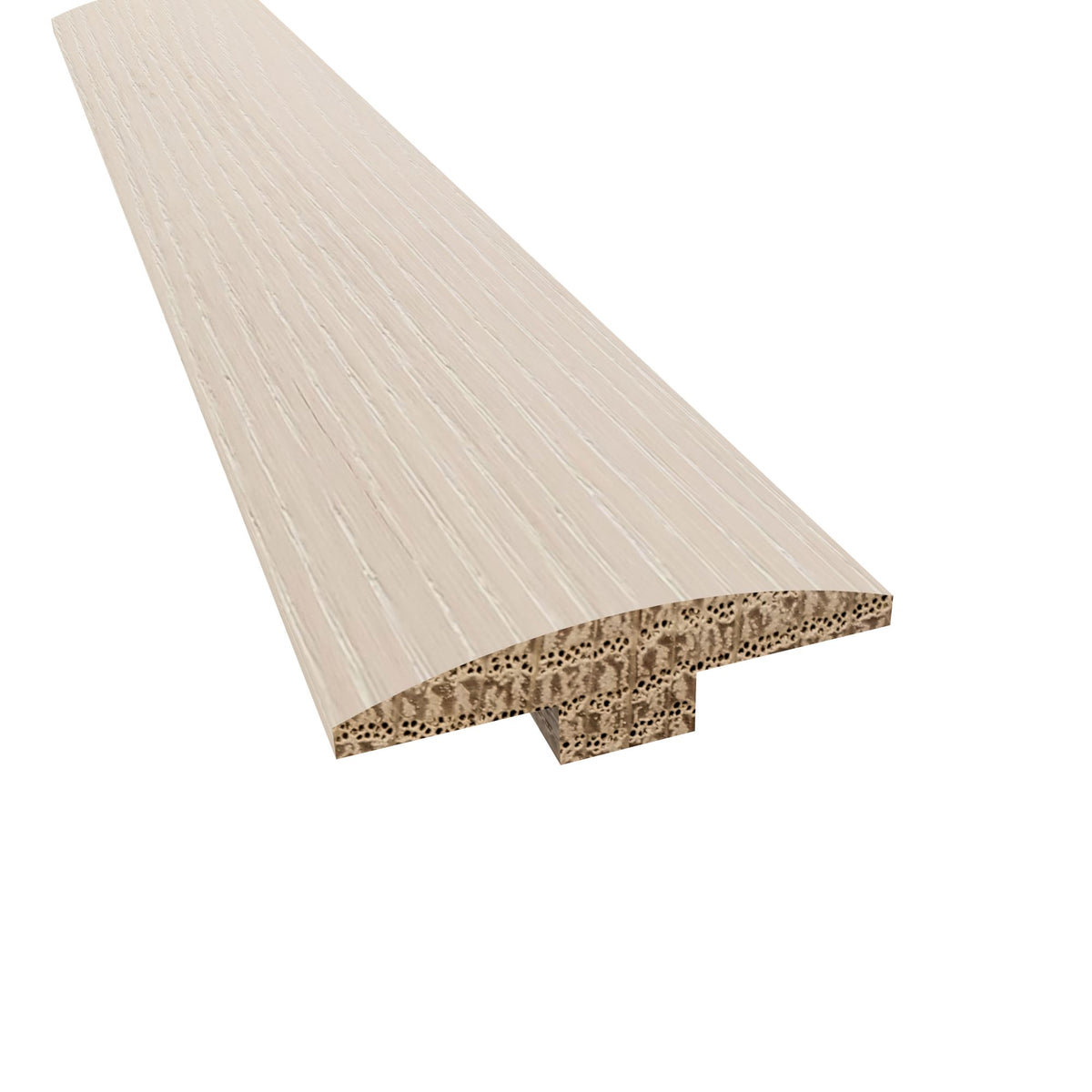Prefinished Sanibel Island White Oak Distressed 2 in. Wide x 6.5 ft. Length T-Molding