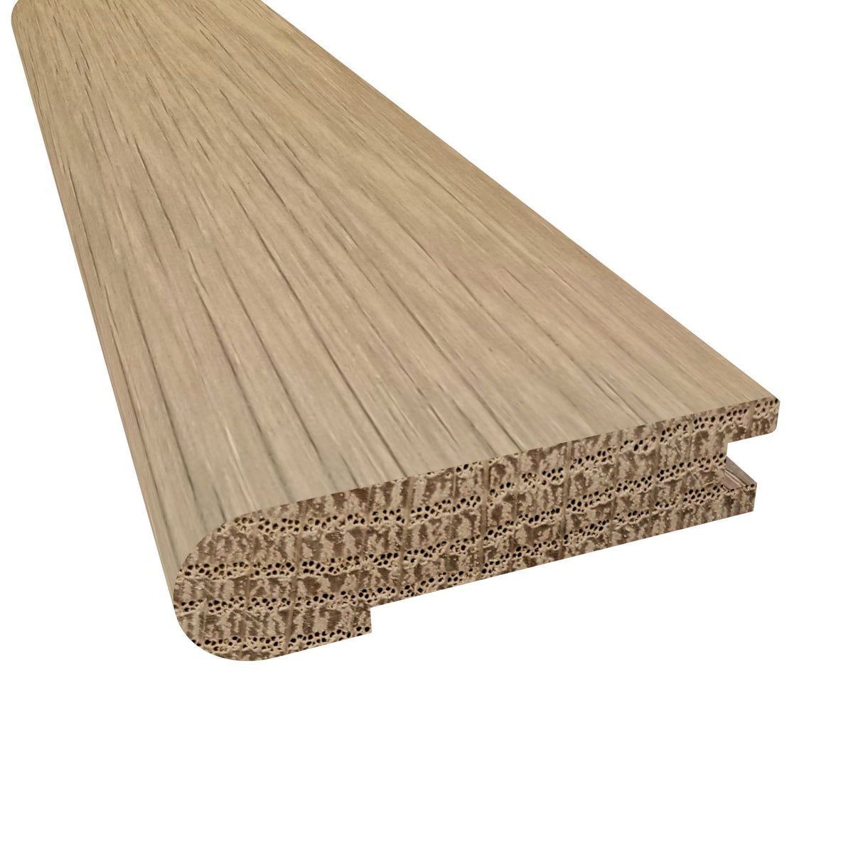 Prefinished Tarpon Bay White Oak 5/8 in. Thick x 2.75 in. Wide x 6.5 ft. Length Stair Nose