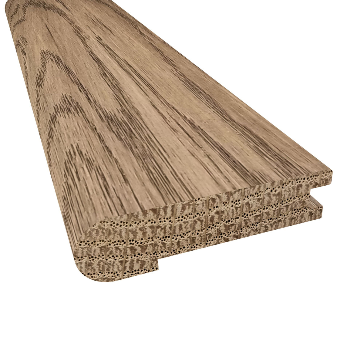 Prefinished Moonstone White Oak 5/8 in. Thick x 2.75 in. Wide 6.5 ft. Length Stair Nose