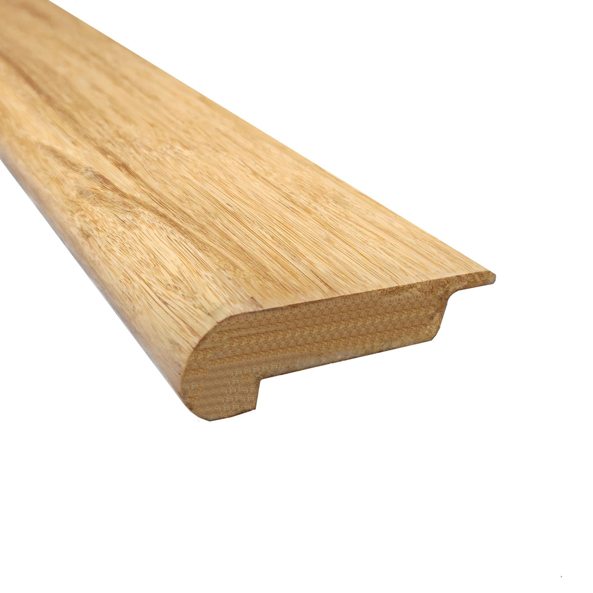 Prefinished Strand Natural Bamboo 1/2 in. Thick x 3.25 in. Wide x 72 in. Length Overlap Stair Nose