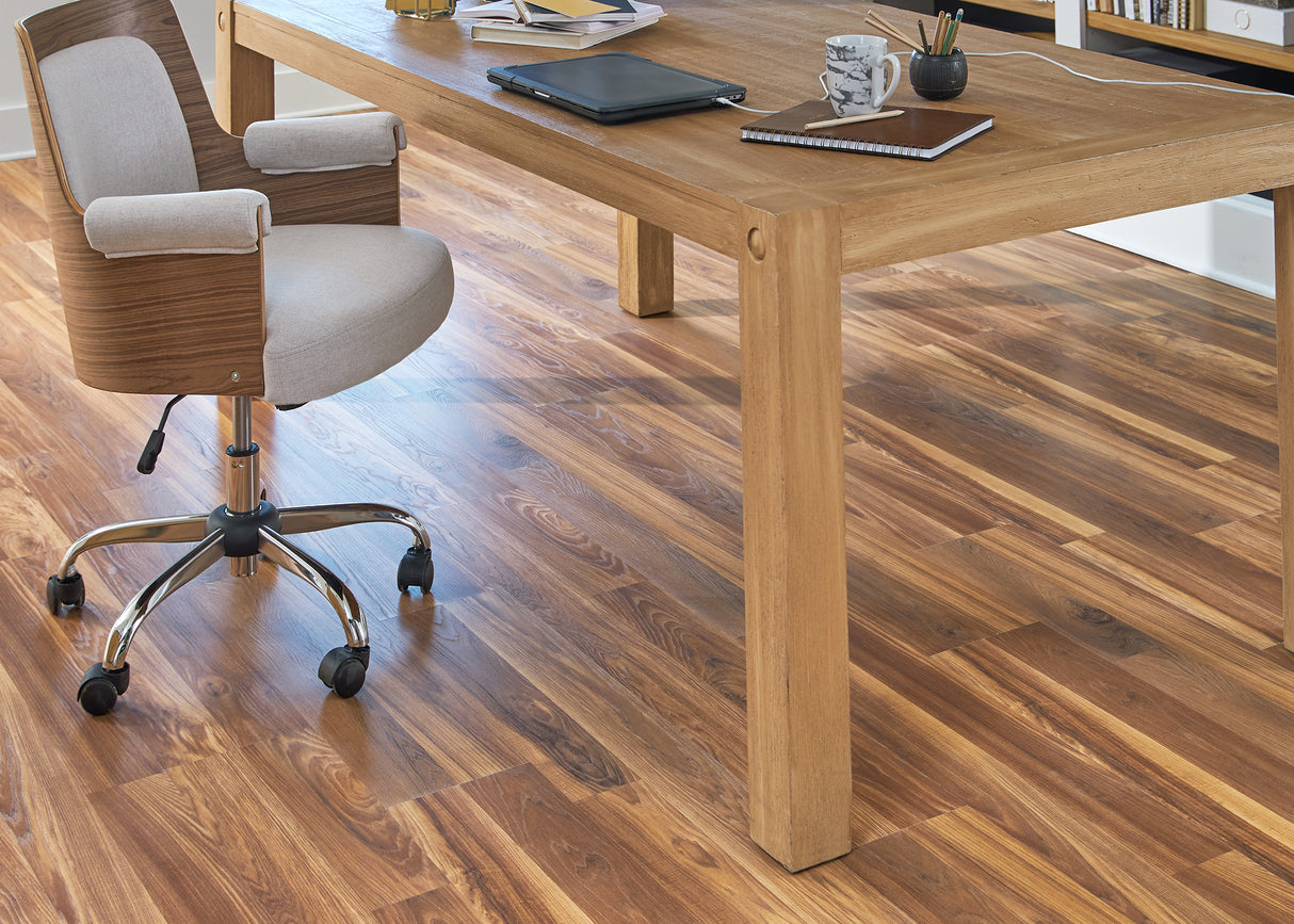 10mm w/ 2mm pad Fairfield County Hickory Laminate Flooring 8 in. Wide x 48 in. Long