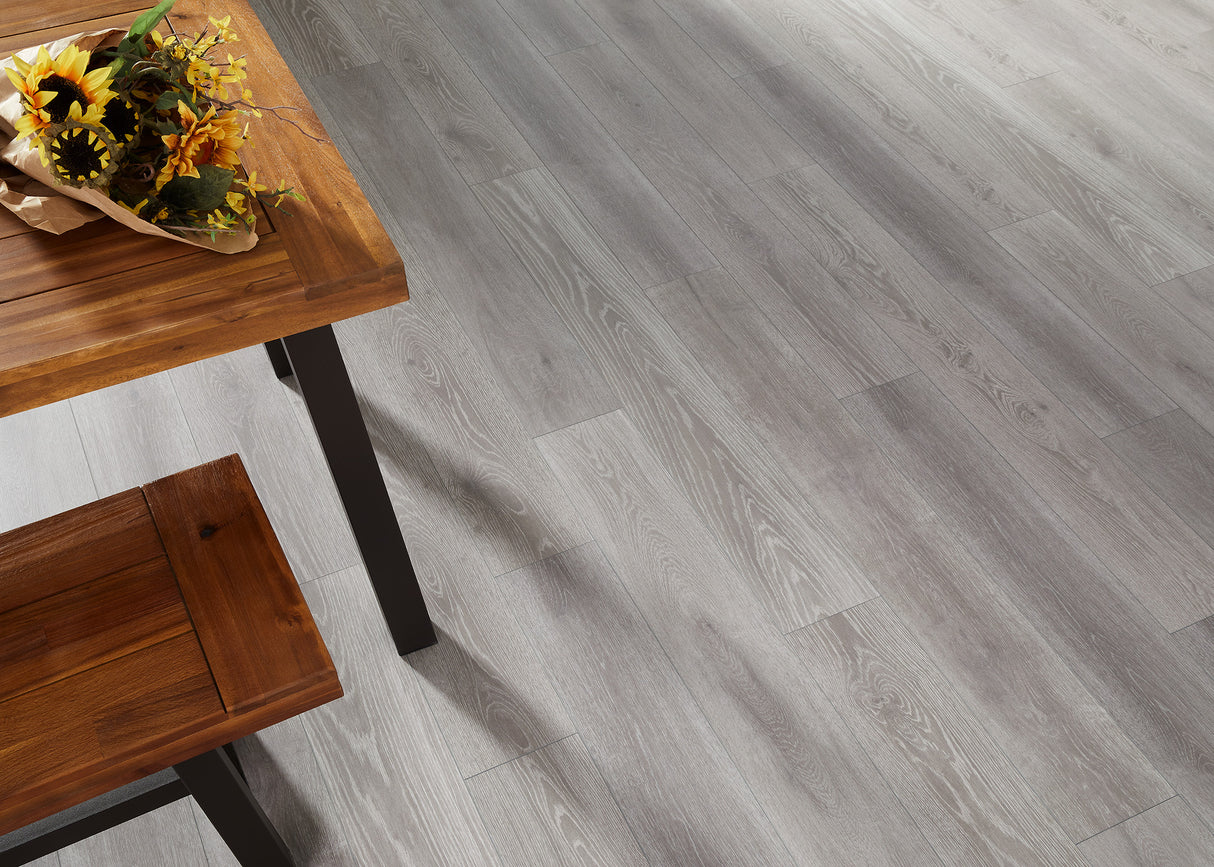 5mm w/pad Sheffield Oak Waterproof Rigid Vinyl Plank Flooring 6.81 in. Wide x 51 in. Long