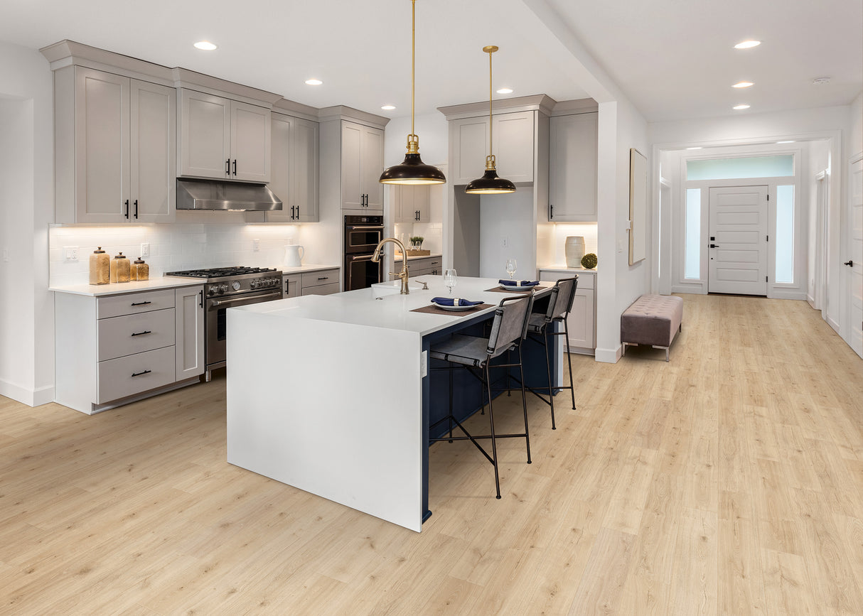 5mm w/pad Rotterdam Autumn Oak Waterproof Rigid Vinyl Plank Flooring 6.81 in. Wide x 51 in. Long