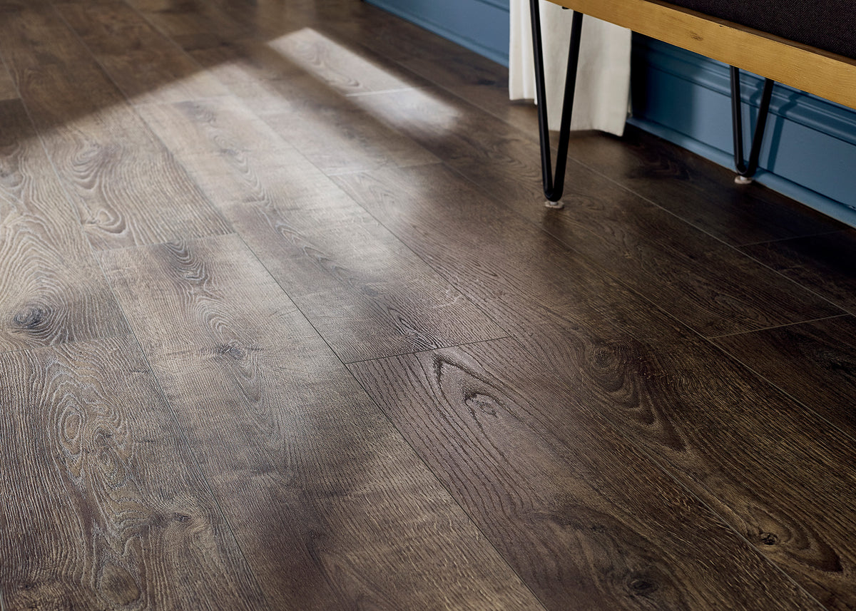 12mm Barrington Oak Water-Resistant Laminate Flooring 7.48 in. Wide x 50.6 in. Long