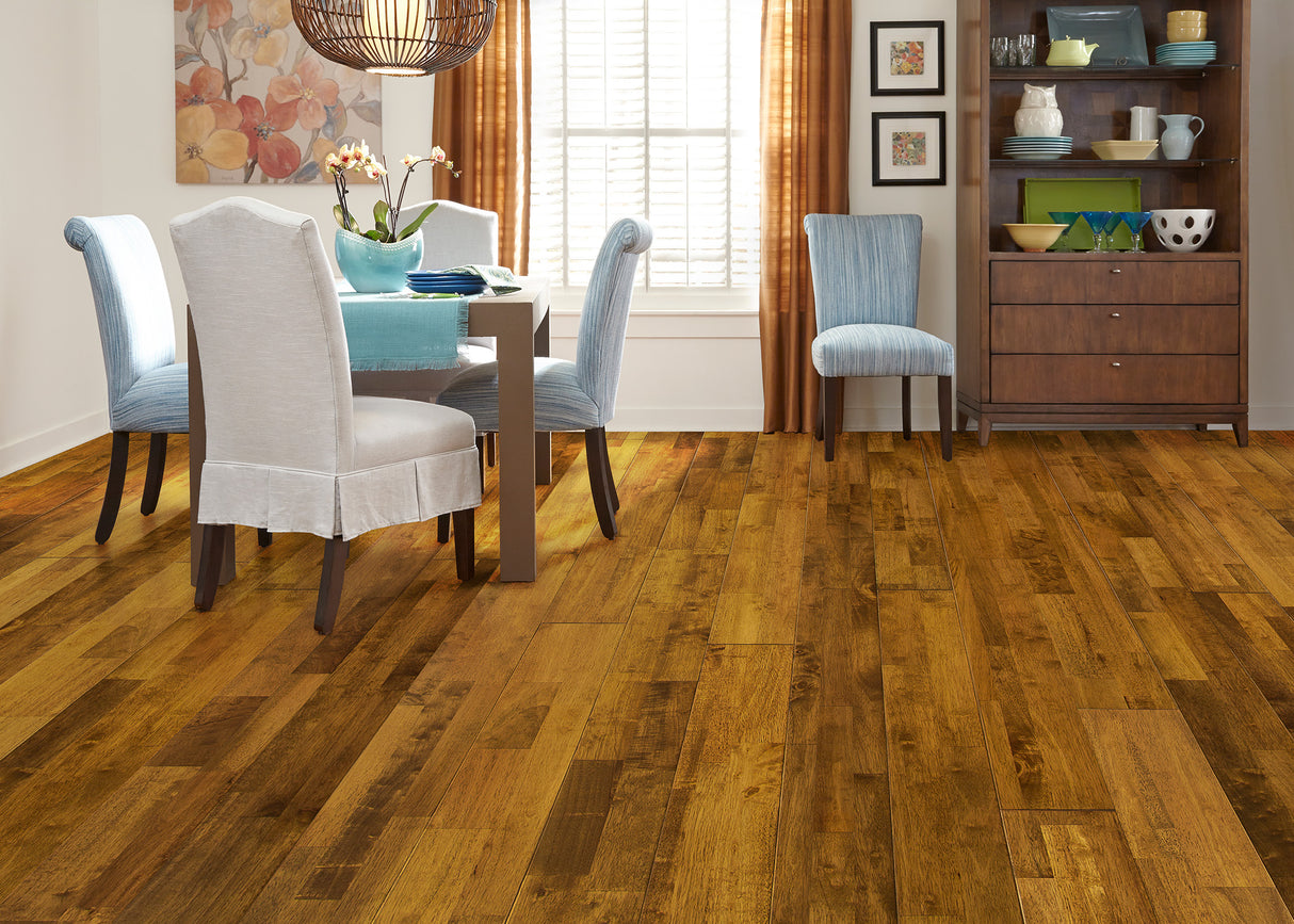 3/4 in. Golden Hevea Solid Hardwood Flooring 6 in. Wide - As-Is - Stack Out - 325.44 Sq. Ft.