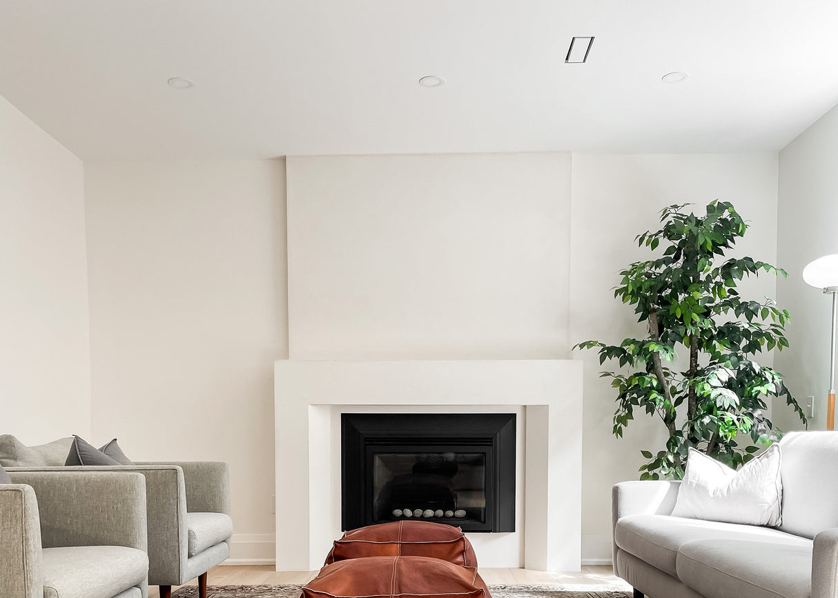 4"x10" Bead ABS Resin White Wall/Ceiling Register