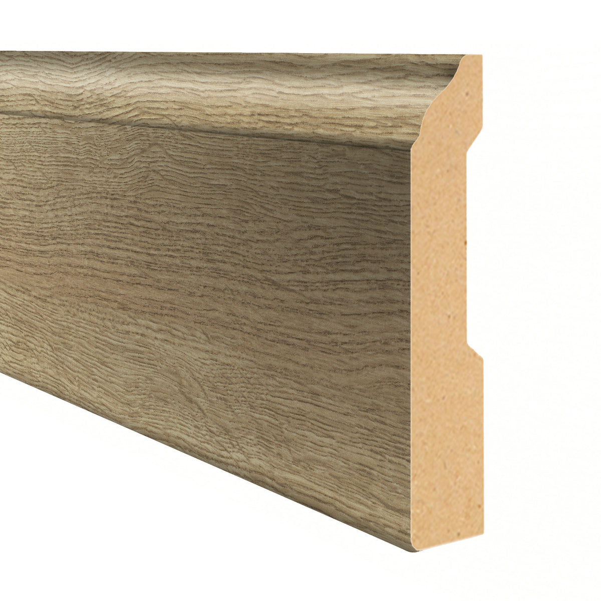 Brisk Hollow Oak Laminate 3-1/4 in. Tall x 0.63 in. Thick x 7.5 ft. Length Baseboard