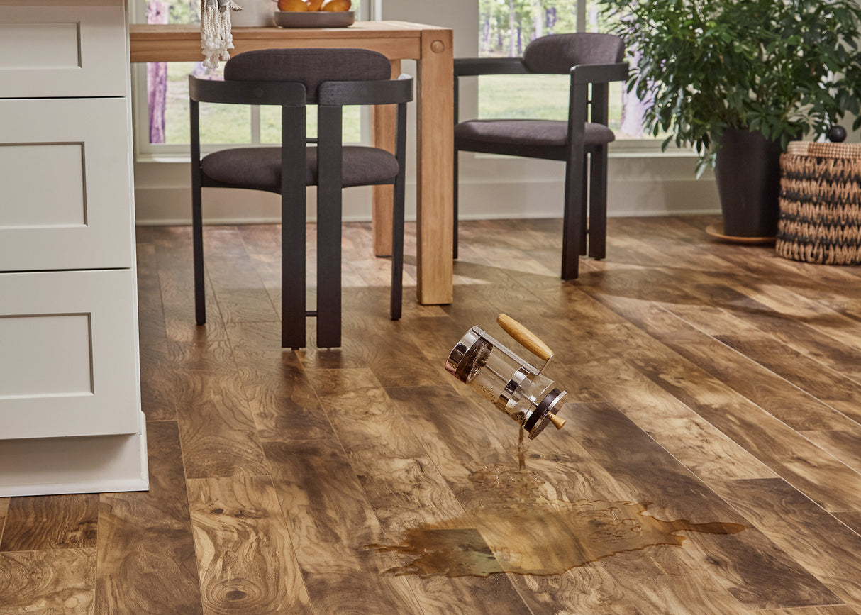 12mm American Hackberry w/ pad Water-Resistant Laminate Flooring 6.06 in. Wide x 50.6 in. Length