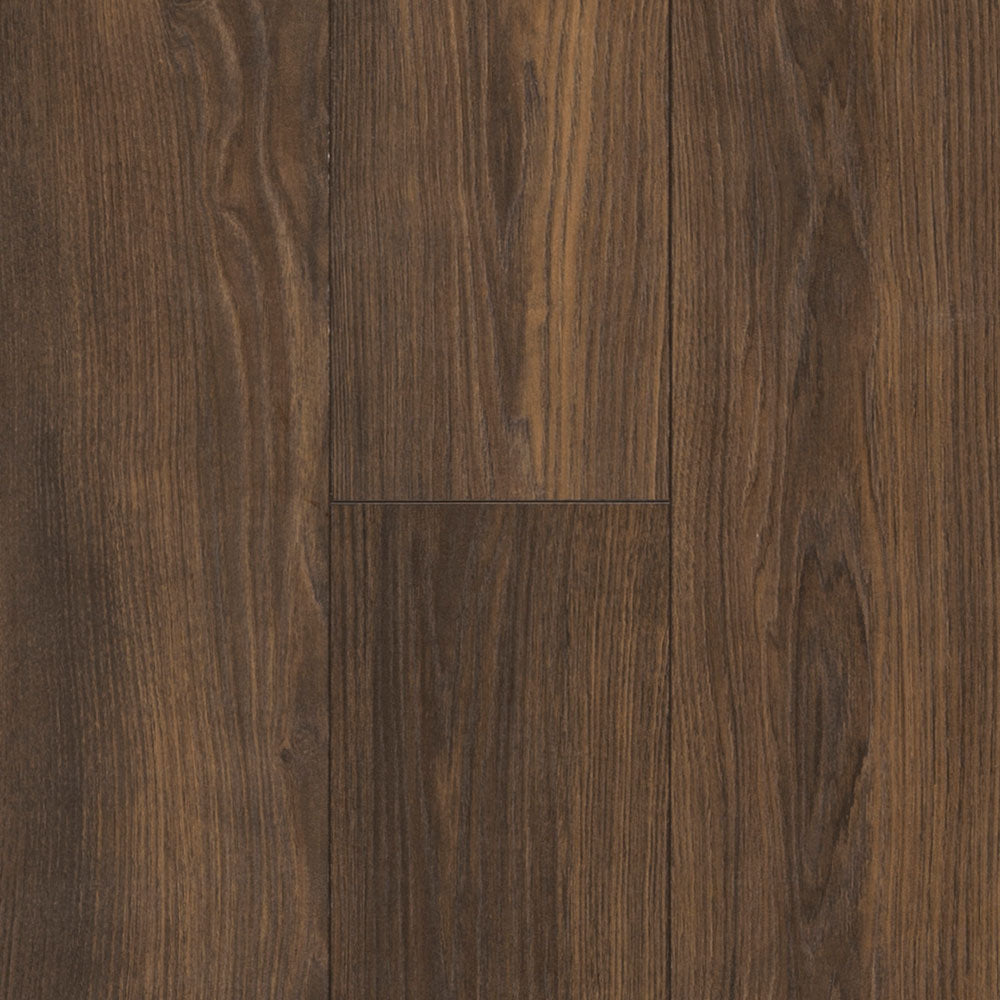 12mm Golden Chestnut w/pad Water-Resistant Laminate Flooring 7.48 in. Width x 50.6 in. Length