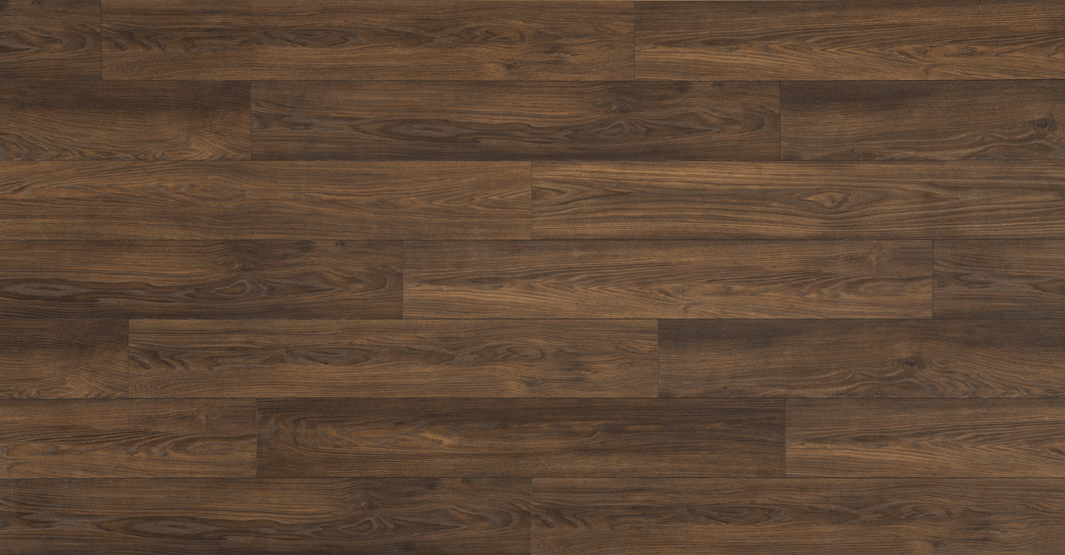12mm Golden Chestnut w/pad Water-Resistant Laminate Flooring 7.48 in. Width x 50.6 in. Length