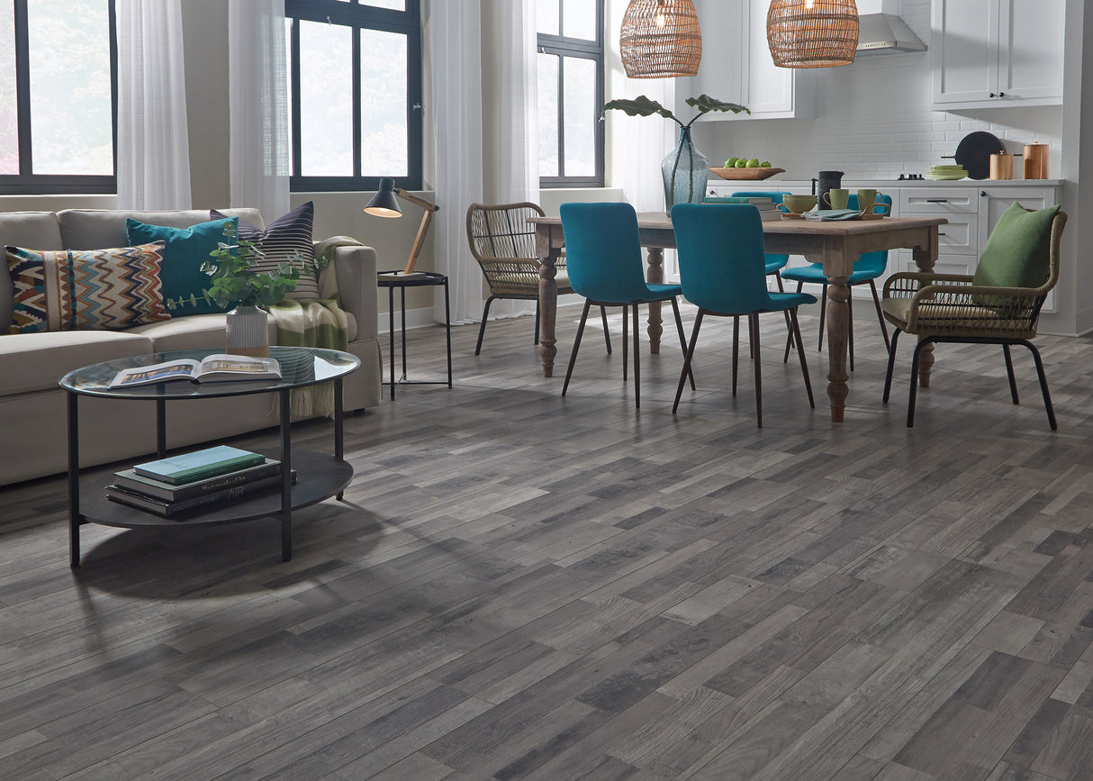10mm Shelter Bay Oak w/ pad Water-Resistant Laminate Flooring 8.03 in. Wide x 47.64 in. Length