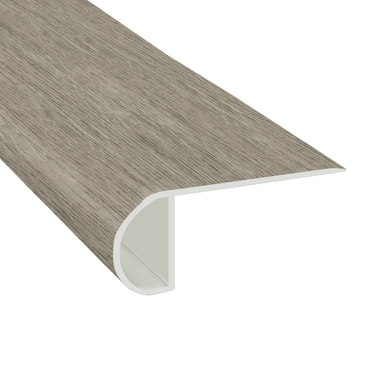 Bavarian White Oak Waterproof Vinyl 1in. Thick x 2.23in. Wide x 7.5ft Length Low Profile Stair Nose