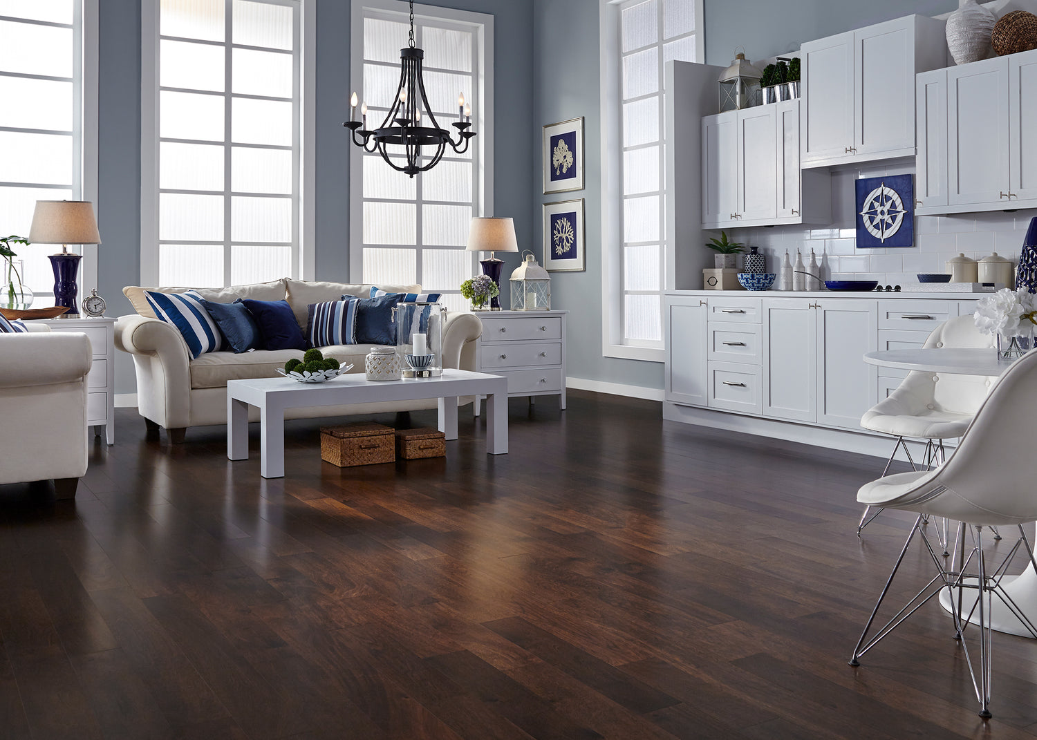 7/16 in. Ruby Acacia Distressed Prefinished Engineered Hardwood Flooring 5 in. Wide