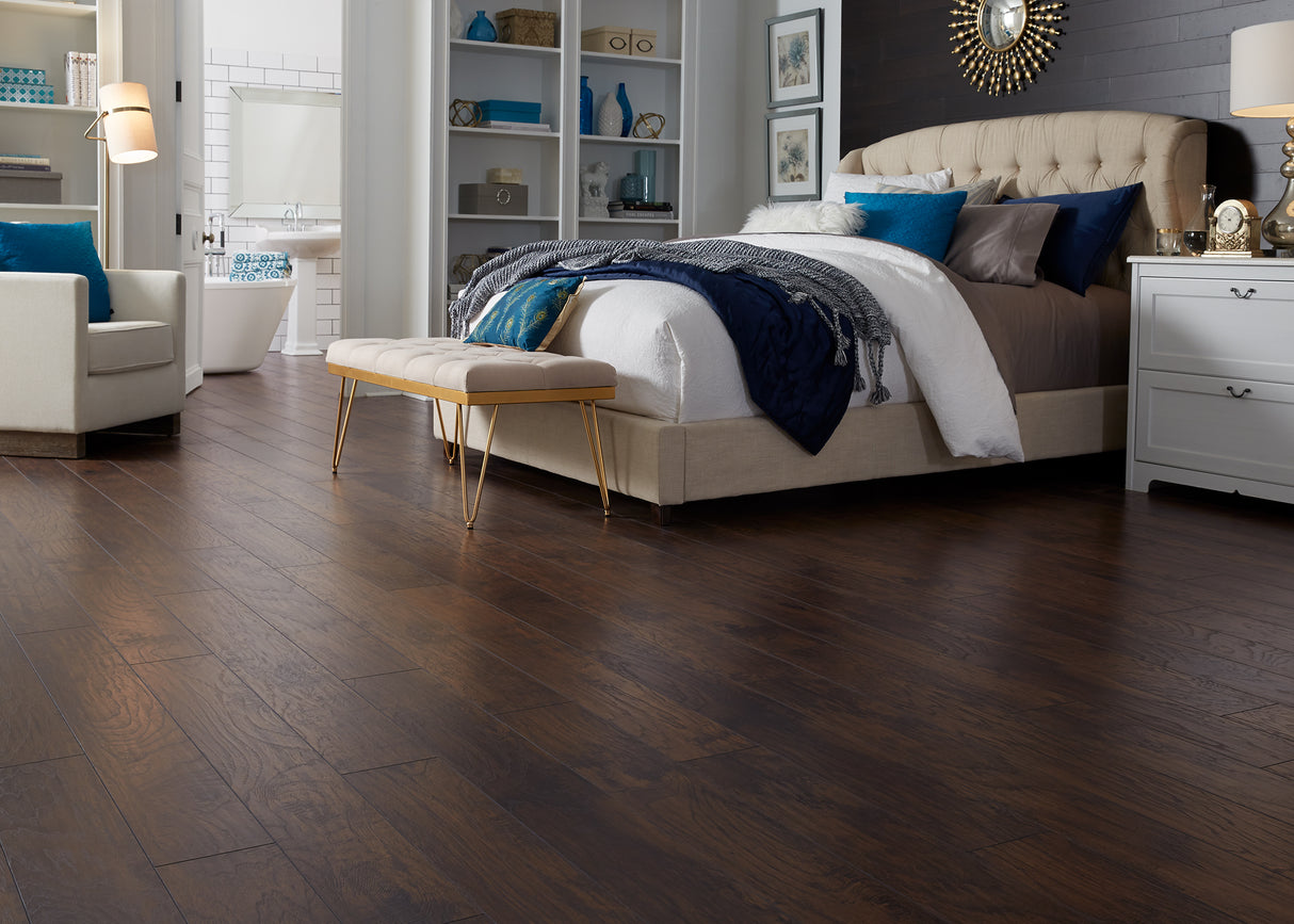 12mm Rustic Realm Hickory Water-Resistant Laminate Flooring 7.5 in. Width x 50.63 in. Length