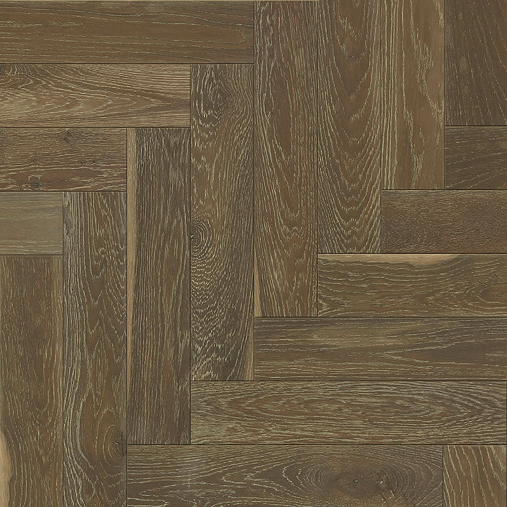 9/16 in. Boulder Herringbone Wire Brushed Engineered Hardwood 4.92 in. Wide