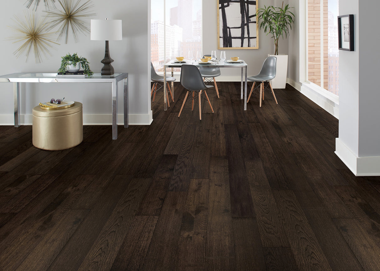 3/8 in. Russett White Oak Engineered Hardwood Wall Plank 5 in. Wide