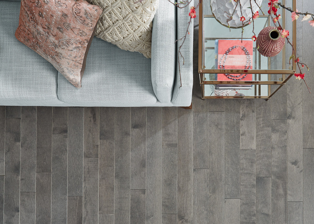 3/4 in. Pasque Island Distressed Prefinished Solid Hardwood Flooring 4.25 in. Wide