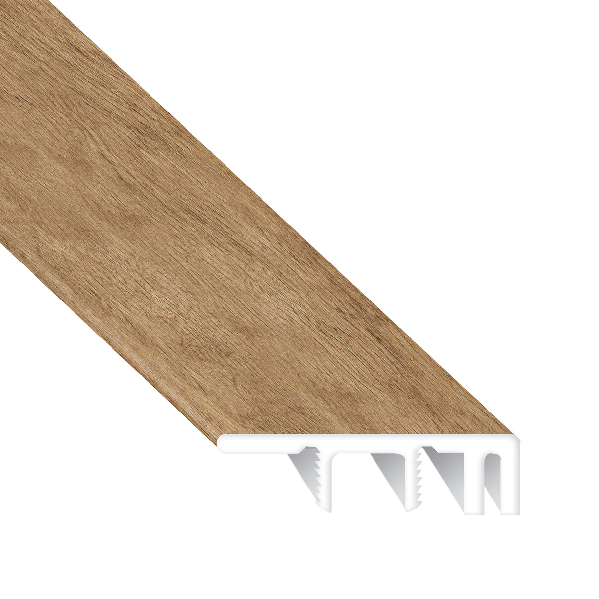 Lake Worth Oak Waterproof Hybrid Resilient 1.5 in. Wide x 7.5 ft. Length End Cap